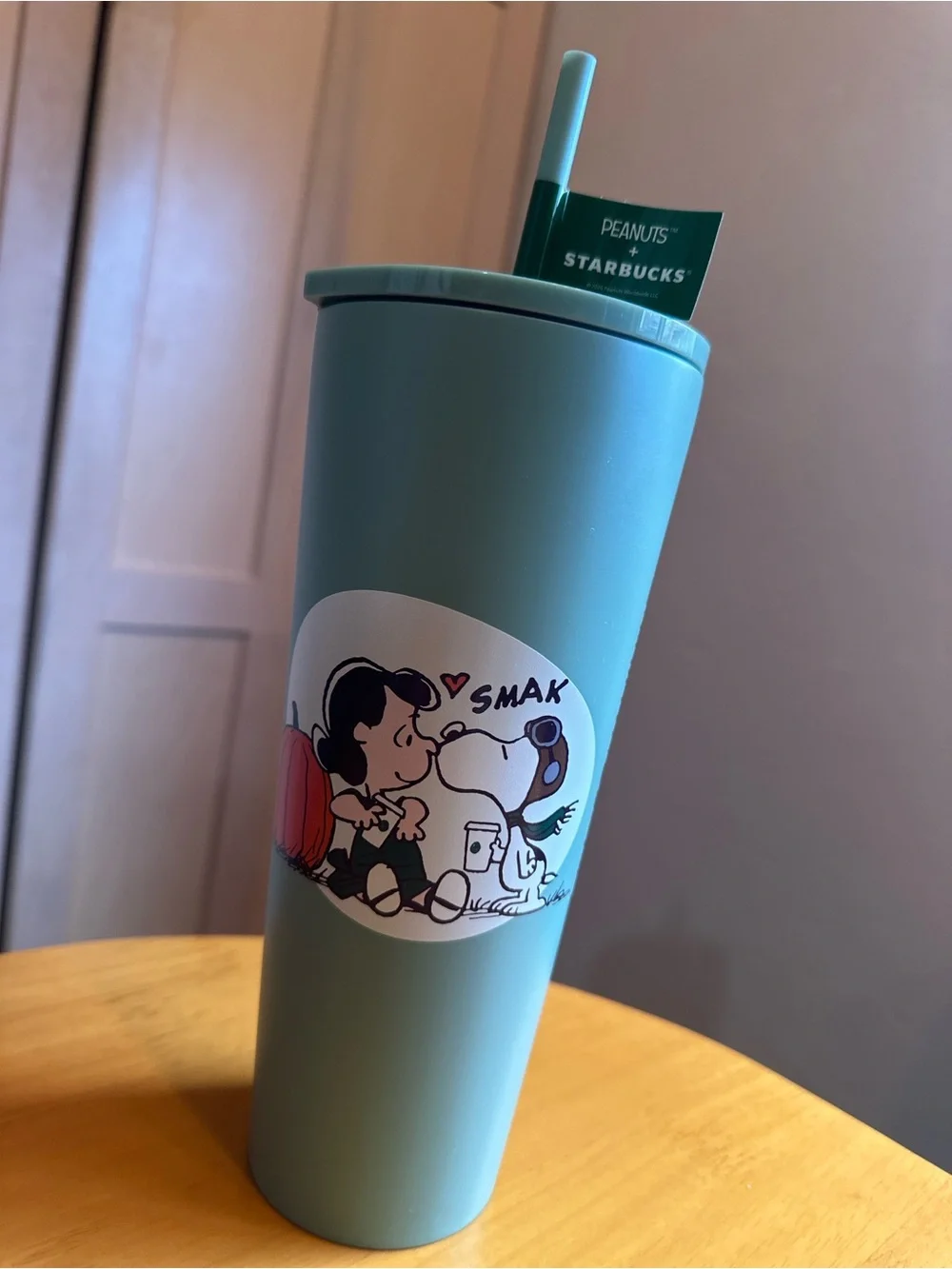 Starbucks x Peanuts Snoopy and Lucy - Green Tumbler 24oz